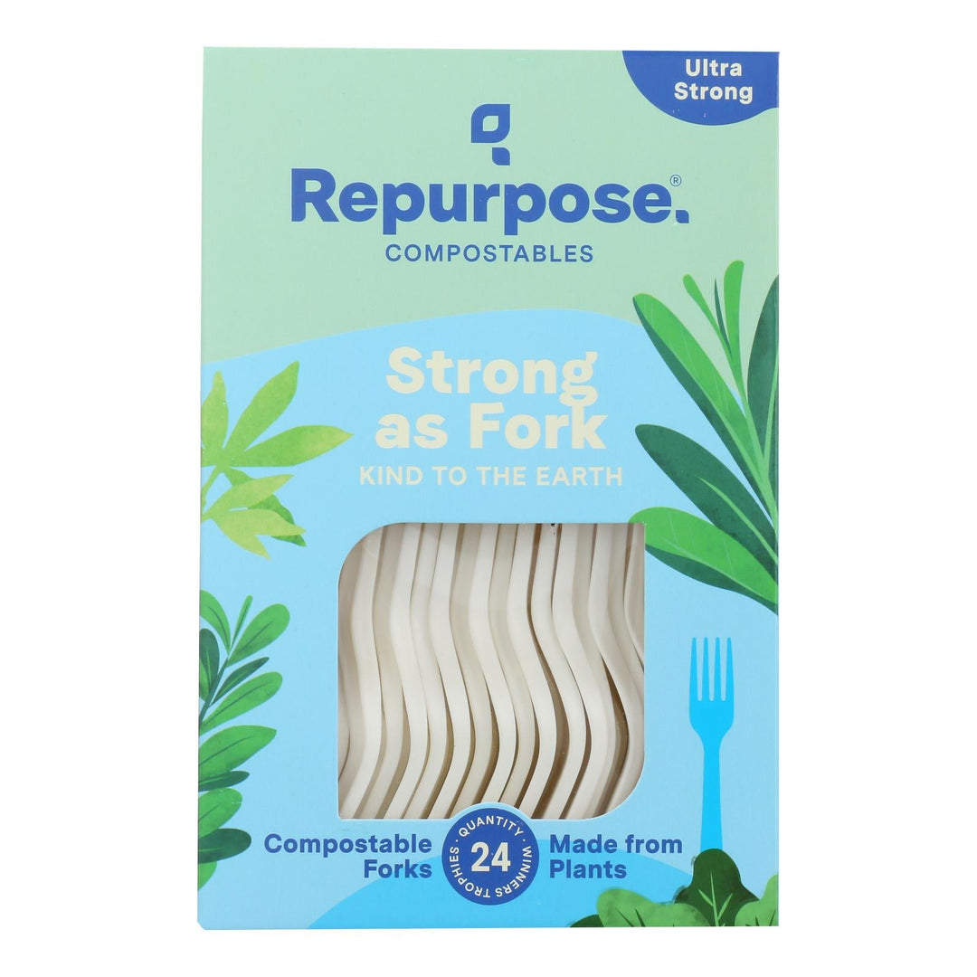 Repurpose Forks - High Heat - Case Of 20 - 24 Count - Maras Green